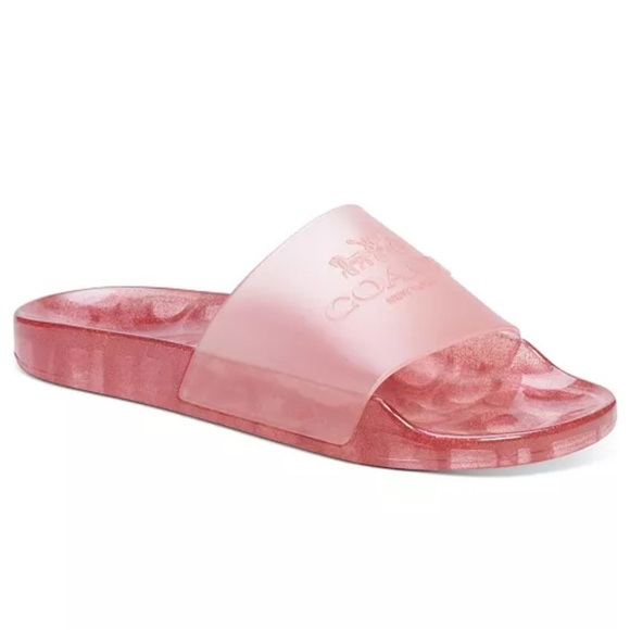 Coach Women's Blush Ulyssa Jelly Pool Slides - Picture 1 of 11